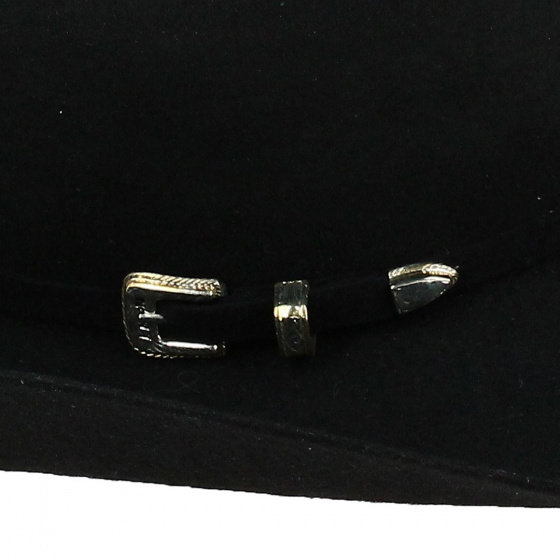 Chapeau Back Roads Feutre Laine Noir - Bullhide