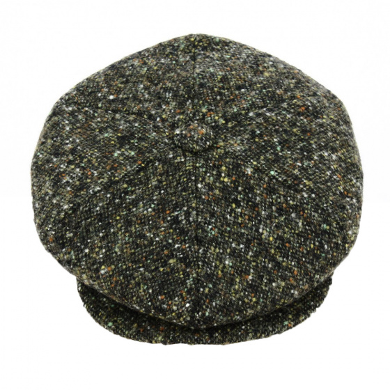 Khaki Wool Tweed Irish Cap - City Sport