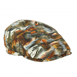 Bordeaux Chevrons Flat Cap - City Sport