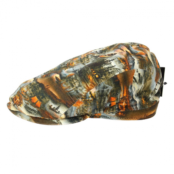 Burgundy Herringbone Flat Cap - City Sport