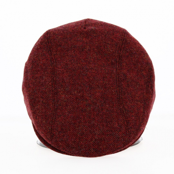 Burgundy Herringbone Flat Cap - City Sport
