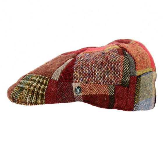Curved Wool Patchwork Cap Burgundy - City Sport