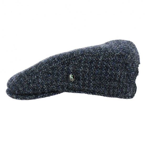 Blue Wool Relaxed Flat Cap - City Sport