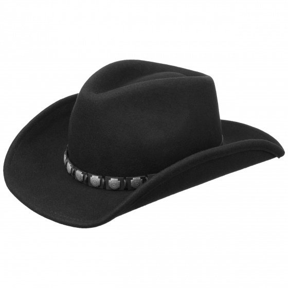 Chapeau Western Bodie Feutre Noir- Stetson Chapeau Western Bodie Feutre Noir- Stetson