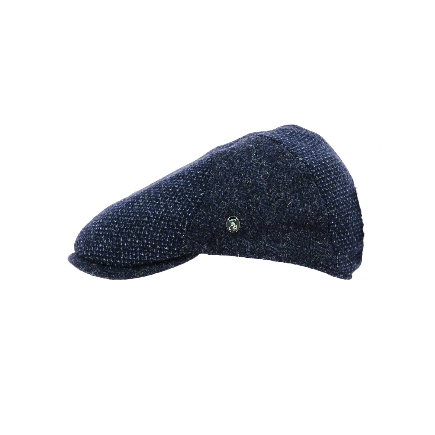 Blue Wool Fancy Flat Cap - City Sport Reference: 18522 | Chapellerie Traclet