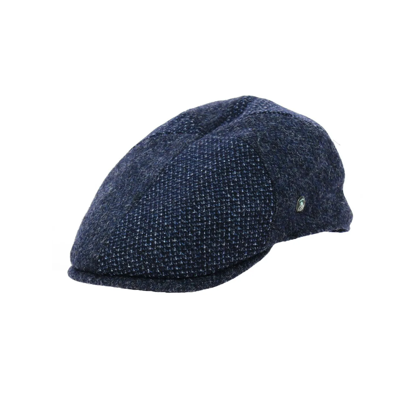 Blue Wool Fancy Flat Cap - City Sport Reference: 18522 | Chapellerie Traclet
