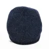 Blue Wool Fancy Flat Cap - City Sport Reference: 18522 | Chapellerie Traclet
