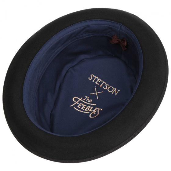 Black Diamond Card Porkpie Hat - Stetson x Feebles