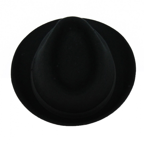 Black Felt Trilby Hat - Traclet Black Felt Trilby Hat - Traclet