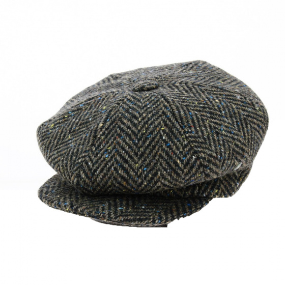 Relax Herringbone Irish Cap Brown Wool - City Sport