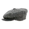 Casquette Irlandaise Relax Chevrons Laine Gris - City Sport Reference : 18543 | Chapellerie Traclet