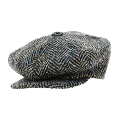 Gray Wool Herringbone Relaxed Irish Cap - City Sport Reference: 18543 | Traclet Hat Shop