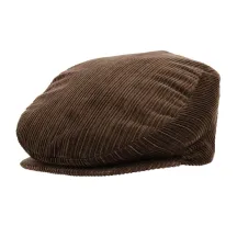 Brown Velvet Flat Cap - Traclet Reference: 18548 | Chapellerie Traclet