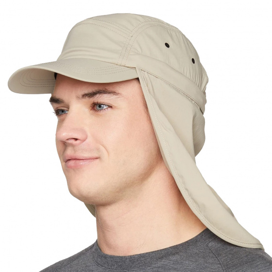Casquette Cache-Nuque Taupe Nylon Recyclé UPF50+ - Tilley