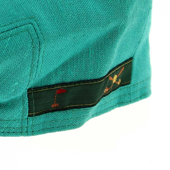 Green Flat Cap Wool Ear Flaps - Traclet