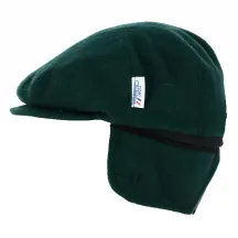 Casquette plate verte Laine Cache-oreilles - Traclet Reference : 18556 | Chapellerie Traclet