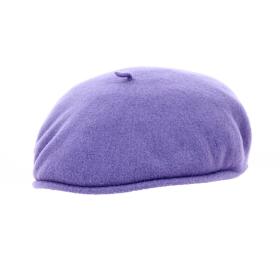 Kids Purple Wool Beret Cap - Kangol