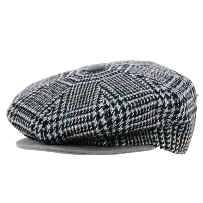 Casquette Gavroche Laine & Cachemire Carreaux - Traclet Référence : 18568 | Chapellerie Traclet