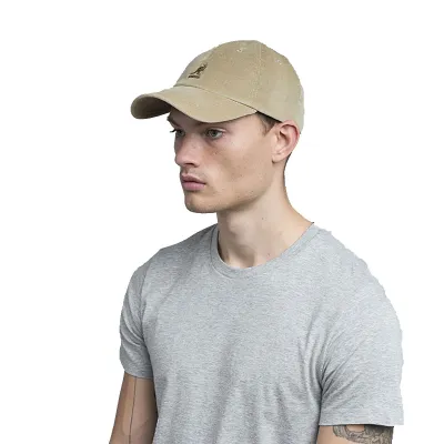 Beige Cotton Cord Strapback Cap - Kangol Reference: 13713 | Chapellerie Traclet