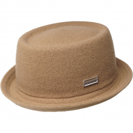Porkpie Hat Wool Mowbray Camel- Kangol
