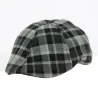 Black Checkered Duck Bill Riley Cap - Keyone Reference: 1491 | Traclet Hat Shop