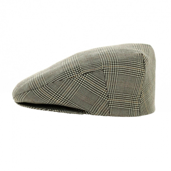 Beige Plaid Flat Cap - Traclet