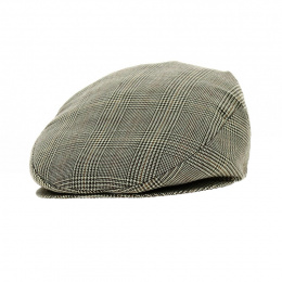 Beige Check Flat Cap - Traclet