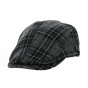 Black Checkered Duck Bill Pamplona Cap - Keyone
