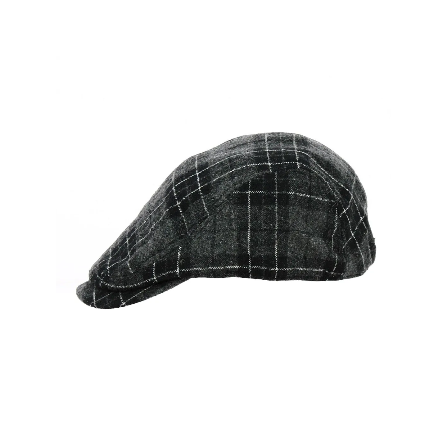 Black Checkered Duck Bill Pamplona Cap - Keyone Reference: 18598 | Traclet Hat Shop