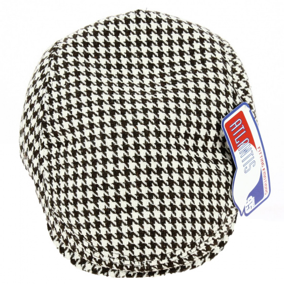 Brown Houndstooth Flat Cap - Traclet