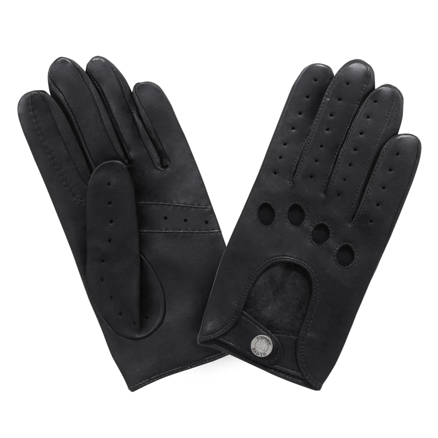 Gants de Conduite Cuir D'Agneau Noir - Glove story Reference : 6599 | Chapellerie Traclet