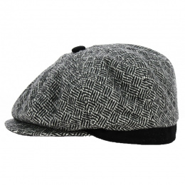 Casquette Arnold Laine Chevron Noir & Gris - Traclet