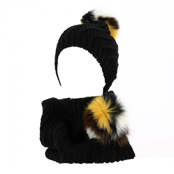 Bonnet à Pompon Alpaga torsade - Traclet