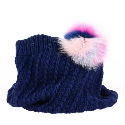 Tour de cou avec Pompon Alpaga torsade - Traclet Reference : 18616 | Chapellerie Traclet