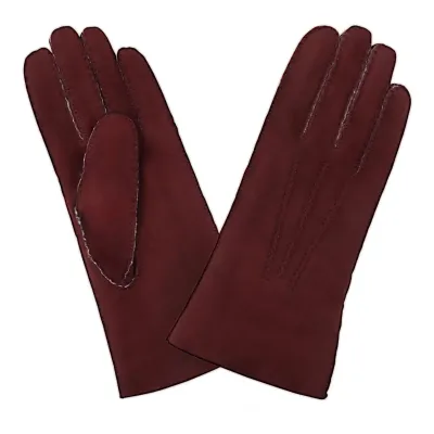 Sheepskin Fur Leather Mitten Lining Kangol Traclet Brown Reference: 308 | Traclet Hat Shop