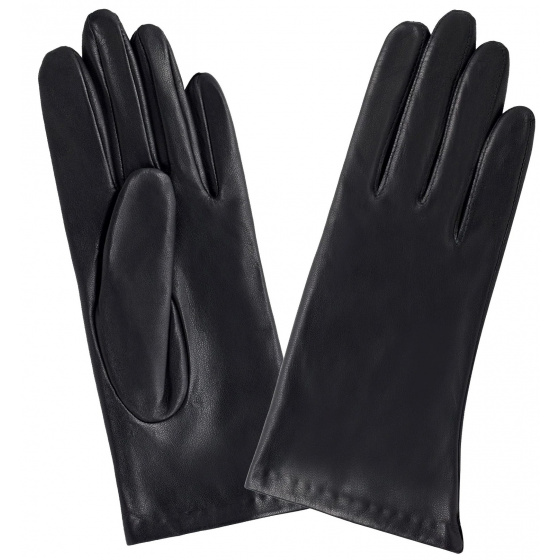 Gants Femme Galia Cuir Doublé Soie Lie De Vin - Glove Story