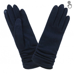 Women's Nina Tactile Navy Gloves - Glove Story
