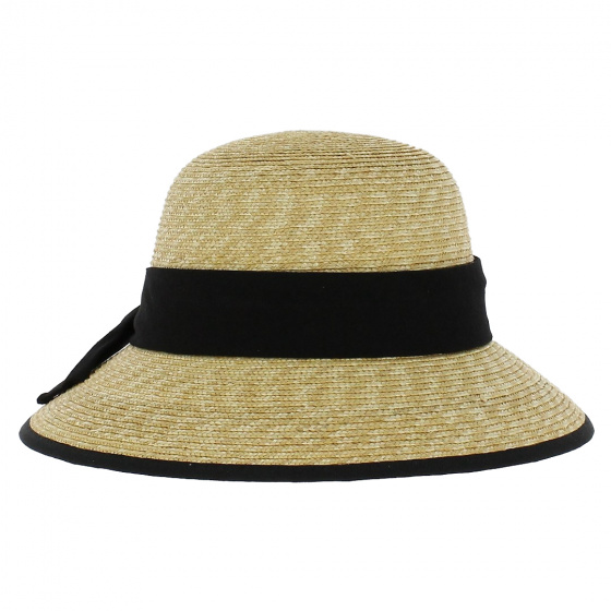 Tina Straw Cloche Hat with Bow - Traclet