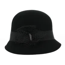 Chapeau Cloche Maithe Feutre Laine Noir - Traclet Reference : 18657 | Chapellerie Traclet
