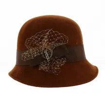 Chapeau Cloche Maithe Feutre Laine Chocolat - Traclet