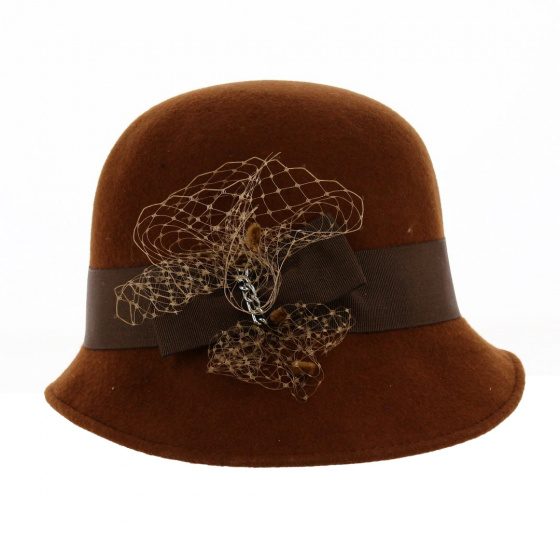 Chapeau Cloche Maithe Feutre Laine Chocolat - Traclet