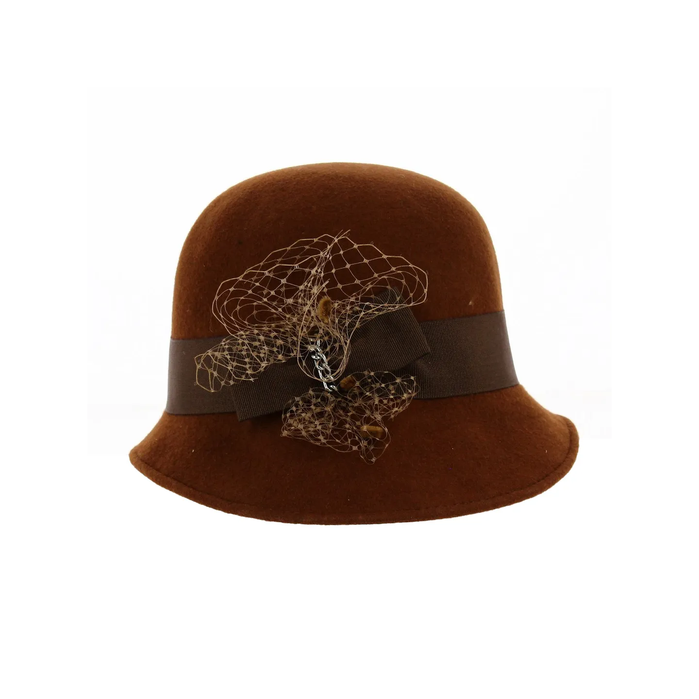 Chapeau Cloche Maithe Feutre Laine Chocolat - Traclet