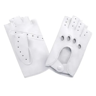 Mitaines De Conduite Femme Cuir Blanc - Glove Story Reference : 18667 | Chapellerie Traclet