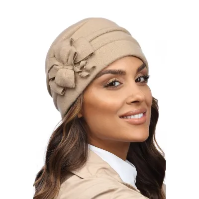 Women's Akuna Wool Beanie in Beige - Traclet Reference: 18668| Traclet Hatmakers