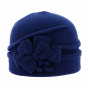 Akuna Navy Blue Wool Women's Toque - Traclet