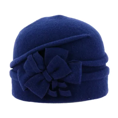 Toque Femme Akuna Laine Marine - Traclet Reference : 18669| Chapellerie Traclet