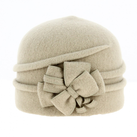 Women's Akuna Wool Beanie in Beige - Traclet
