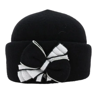 Toque Femme Kila Laine Noir - Traclet Reference : 18673 | Chapellerie Traclet