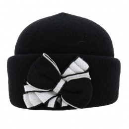 Kila Women's Hat Black Wool - Traclet