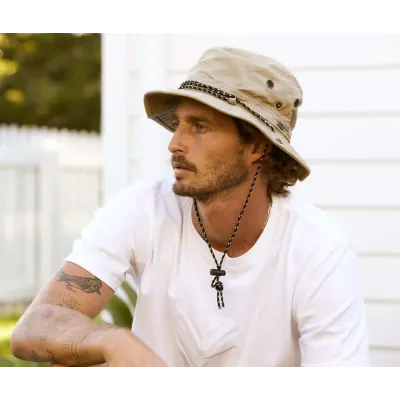 Outdoor Beige Cotton Hat - Conner Hats